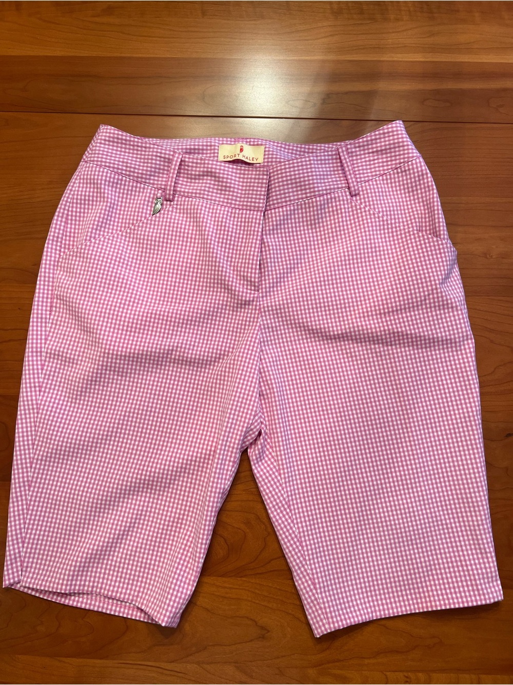 Women’s Pink Gingham Bermuda Shorts